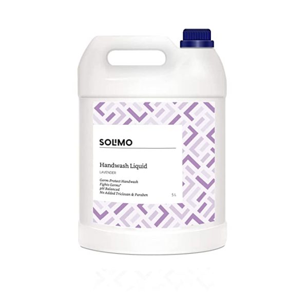 Amazon Brand - Solimo Handwash Liquid Refill Can, Lavender - 5 Litre